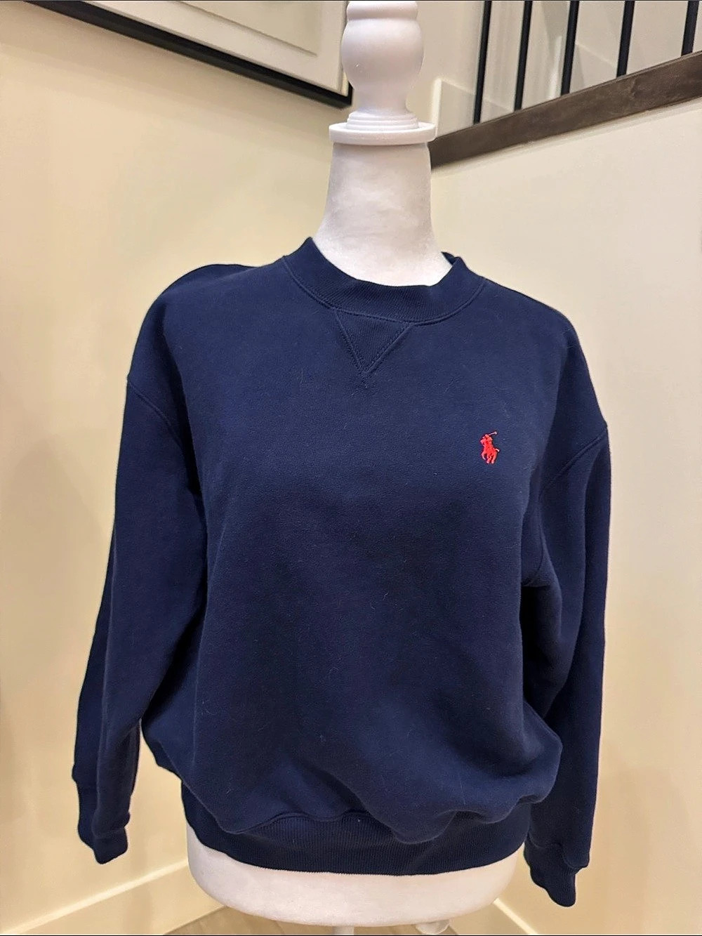 Polo Ralph Lauren Navy Crewneck Sweatshirt Size small